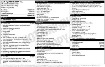 2026 Hyundai Tucson SEL AWD