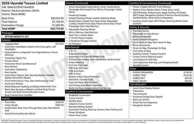 2026 Hyundai Tucson Limited AWD