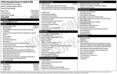 2026 Hyundai Santa Fe Hybrid SEL