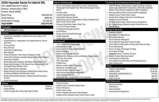 2026 Hyundai Santa Fe Hybrid SEL