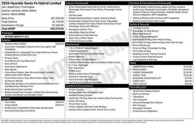 2026 Hyundai Santa Fe Hybrid Limited
