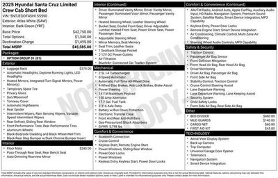 2025 Hyundai Santa Cruz Limited
