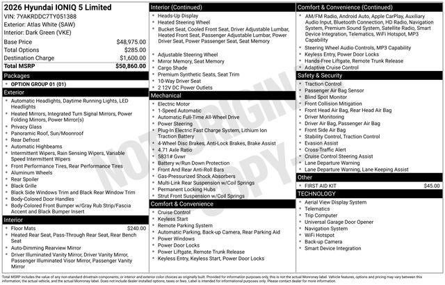 2026 Hyundai IONIQ 5 Limited