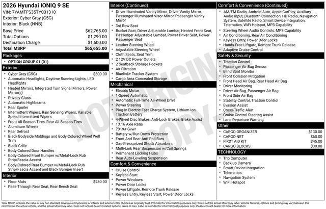 2026 Hyundai IONIQ 9 SE