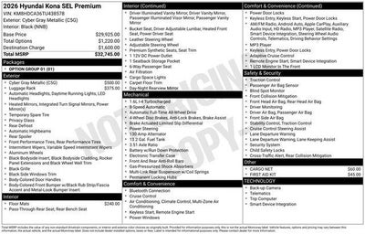 2026 Hyundai Kona SEL Premium