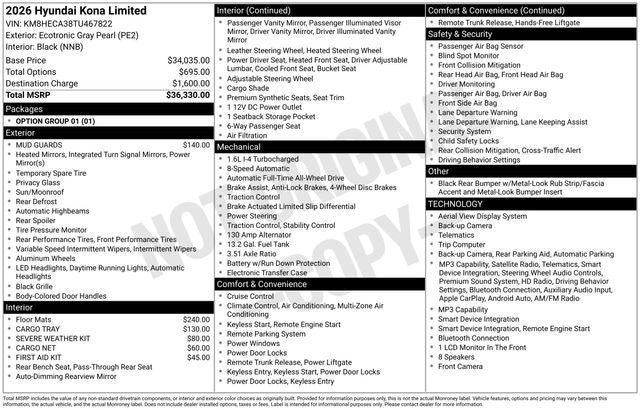 2026 Hyundai Kona Limited AWD