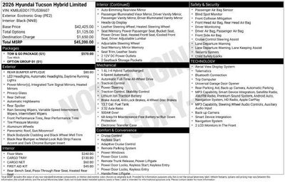 2026 Hyundai Tucson Hybrid Limited