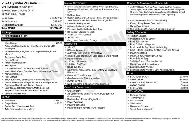 2024 Hyundai Palisade SEL 7 Passenger