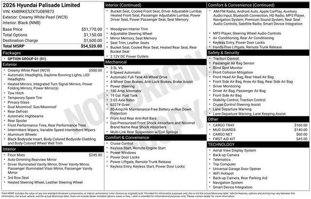2026 Hyundai Palisade Limited AWD