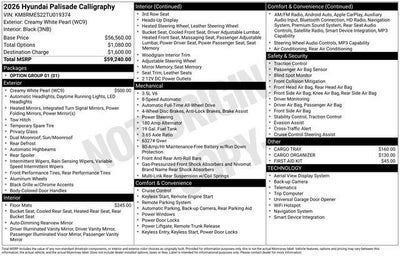 2026 Hyundai Palisade Calligraphy AWD