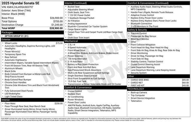 2025 Hyundai Sonata SE