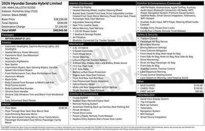 2026 Hyundai Sonata Hybrid Limited