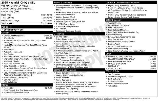 2025 Hyundai IONIQ 6 SEL