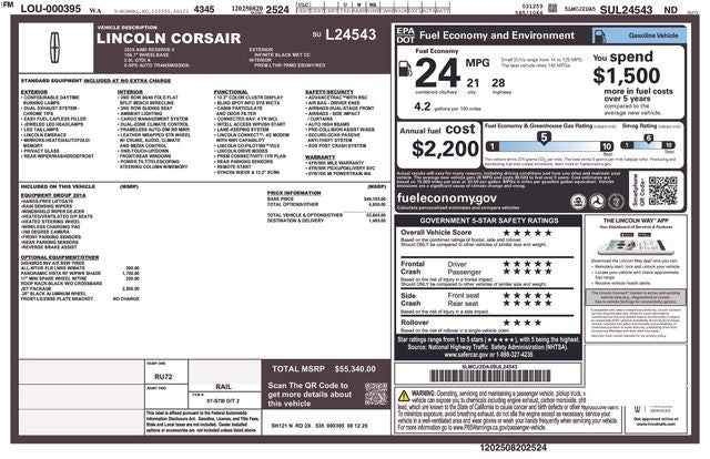 2025 Lincoln Corsair Reserve