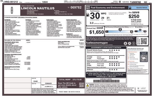 2026 Lincoln Nautilus Hybrid Reserve
