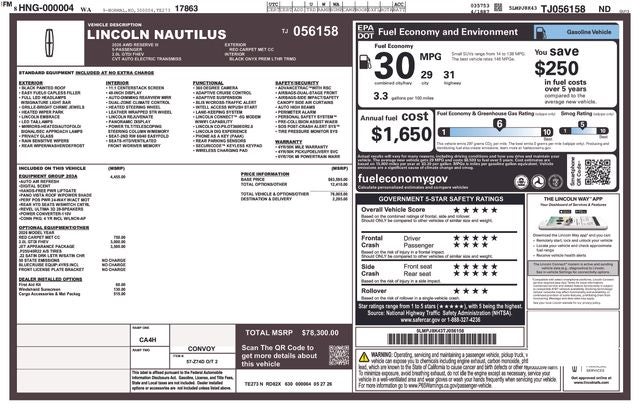 2026 Lincoln Nautilus Hybrid Reserve