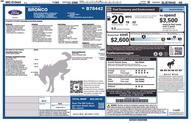 2025 Ford Bronco Outer Banks