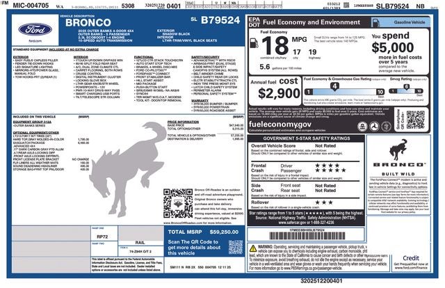 2025 Ford Bronco Outer Banks