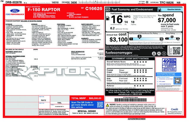 2026 Ford F-150 Raptor