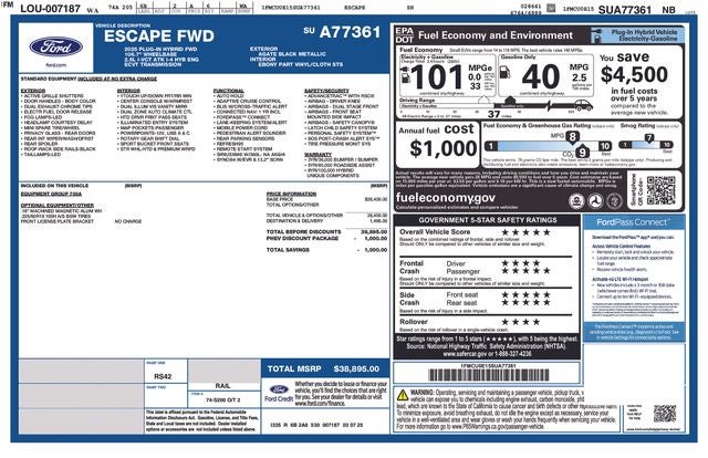 2025 Ford Escape Plug-In Hybrid Base