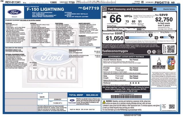 2023 Ford F-150 Lightning Platinum