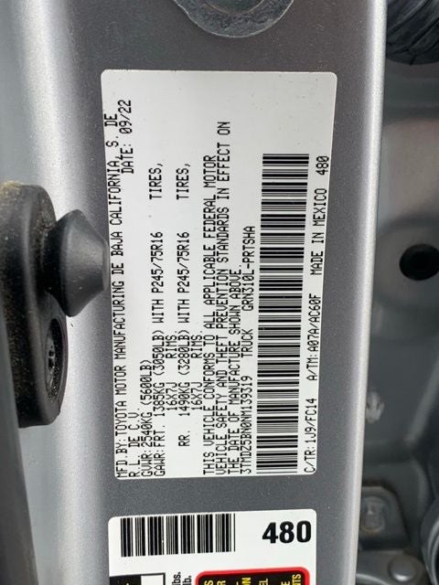 2022 Toyota Tacoma SR5 V6